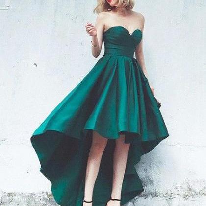 Sexy High Low Prom Dress,green Evening..