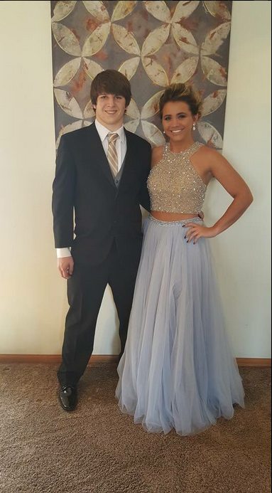 Two Piece Prom Dress Beaded Prom Gown Two Piece Graduation Dress Light 