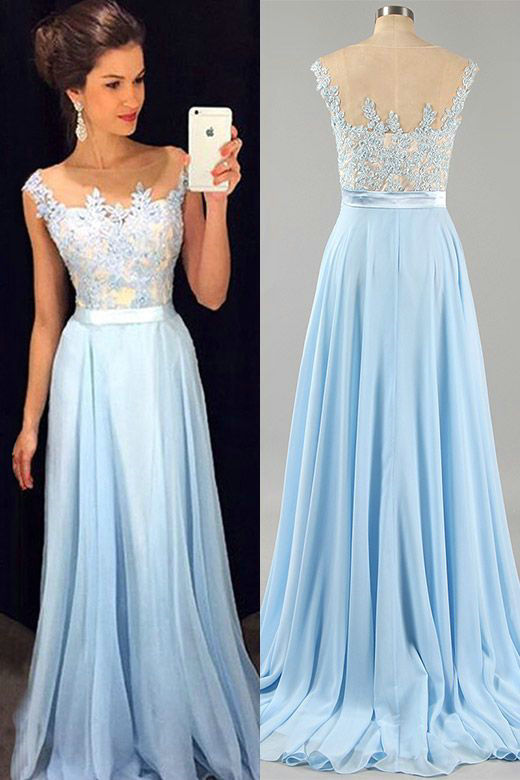 sky blue graduation dresses