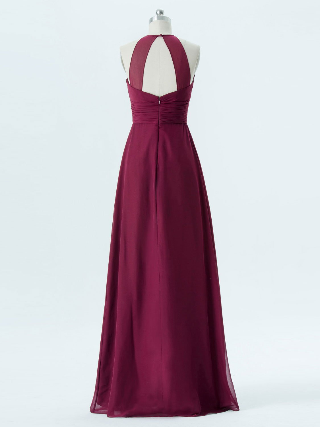 A Line Purple Bridesmaid Dress,halter Neckline Party Dress on Luulla