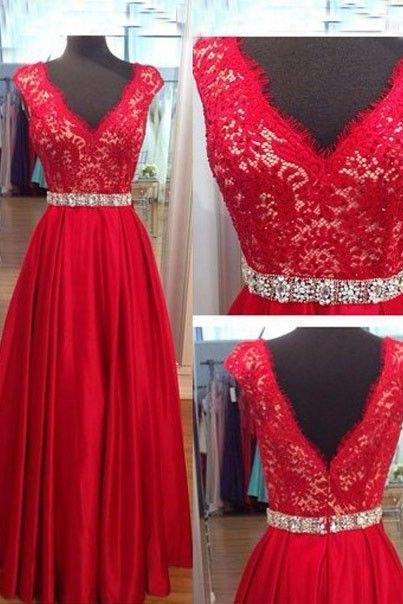 red and grey gown